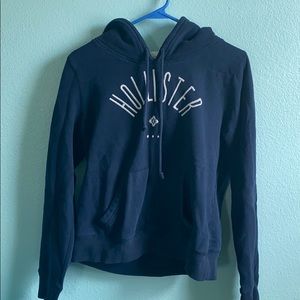 •hollister fuzzy hooded hoodie